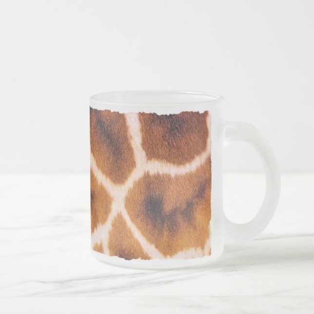 GIRAFFES FROSTED GLASS COFFEE MUG (Right)