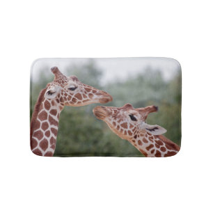 Giraffes in Love Bath Mat