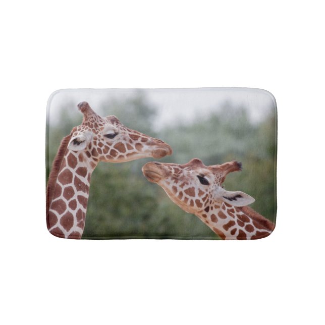 Giraffes in Love Bath Mat (Front)