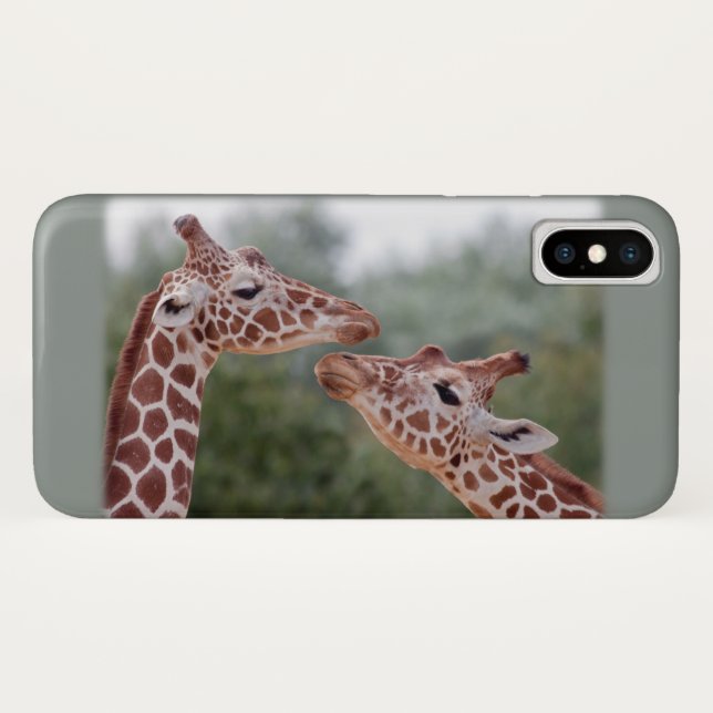 Giraffes in Love iPhone X Case (Back (Horizontal))