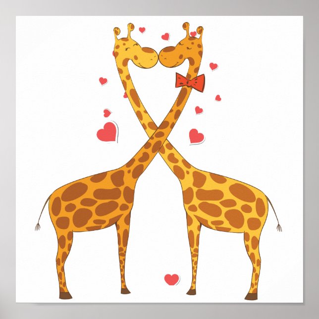 Giraffes in Love Poster (Front)