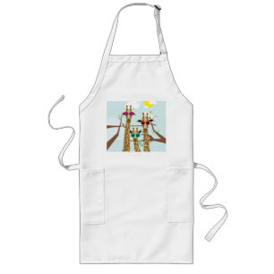 Giraffes in sunglasses long apron
