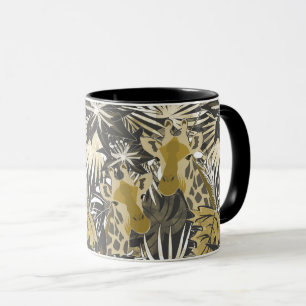 Giraffes in the night forest. mug