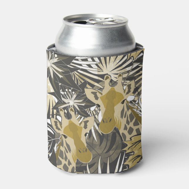 Giraffes in the tropical forest. can cooler (Can Front)