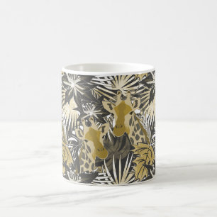 Giraffes in the tropical forest. coffee mug