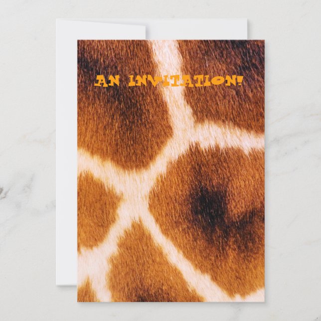GIRAFFES INVITATION (Front)