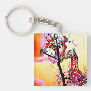 Giraffes Key Ring