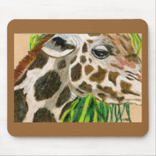 giraffes mouse mat