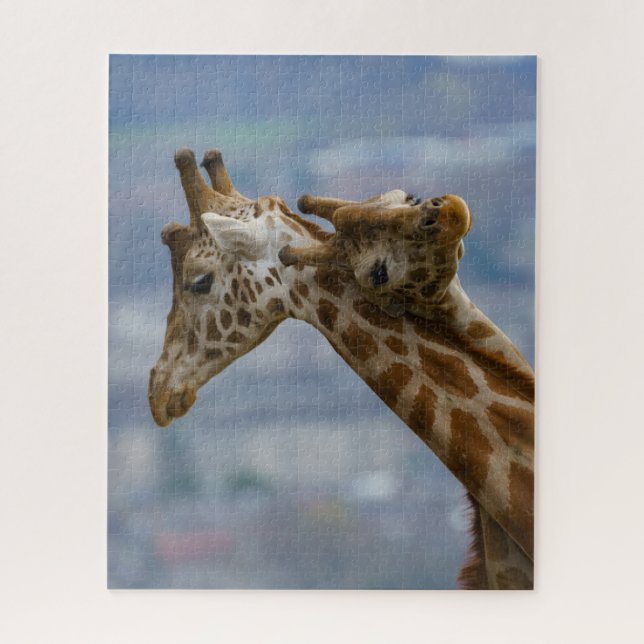 Giraffes Neck and Neck Jigsaw Puzzle (Vertical)