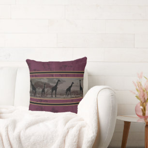 Giraffe's on the Savannah Cushion