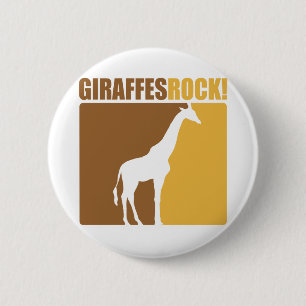 Giraffes Rock! #2 6 Cm Round Badge
