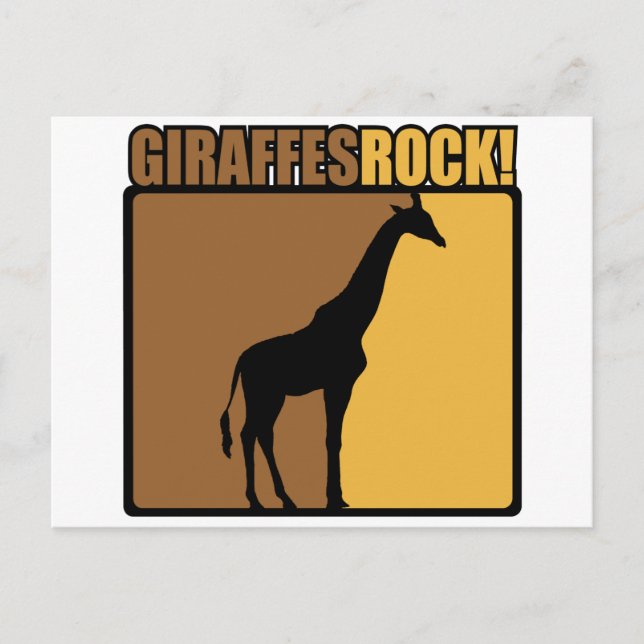 Giraffes Rock! Postcard (Front)