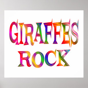 Giraffes Rock Poster