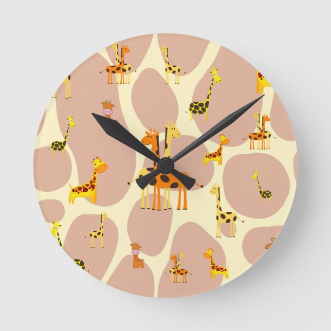 Giraffes Round Clock (Front)