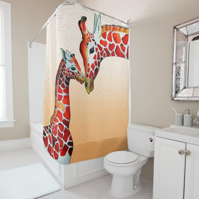 Giraffes Shower Curtain (In Situ)