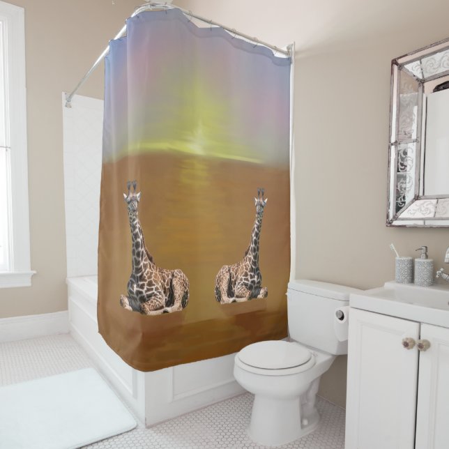 Giraffes Shower Curtain (In Situ)