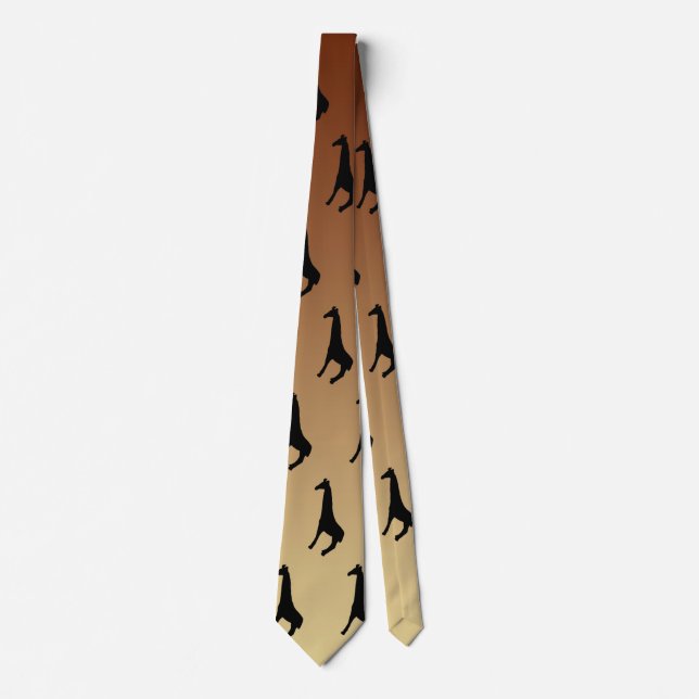 Giraffes Silhouette Tie (Front)