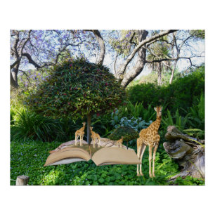 Giraffes, Storybook, Poster