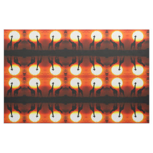 Giraffes & Sunset Africa Fabric