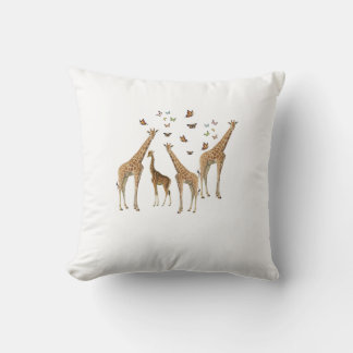 Giraffes Throw Pillow by Posh Little Finds