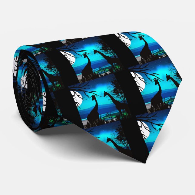 Giraffes Tie (Rolled)