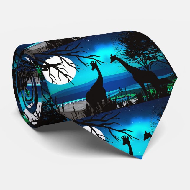 Giraffes Tie (Rolled)