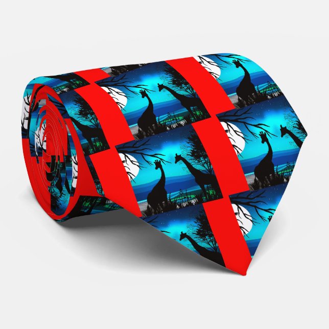 Giraffes Tie (Rolled)