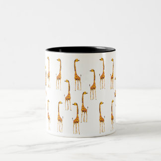 Giraffes Two-Tone Coffee Mug