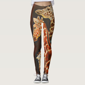 Giraffes, We Three African Animal Art Leggings