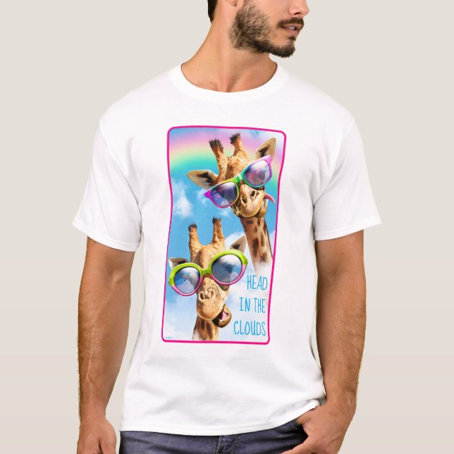Giraffes With Sunglasses T-Shirt (Front)