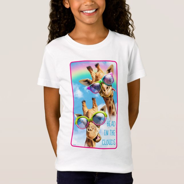 Giraffes With Sunglasses T-Shirt (Front)