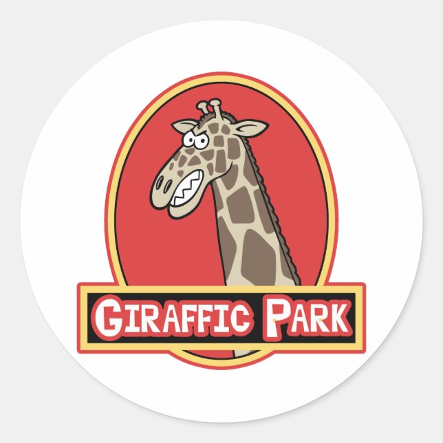 Giraffic Park Classic Round Sticker (Front)