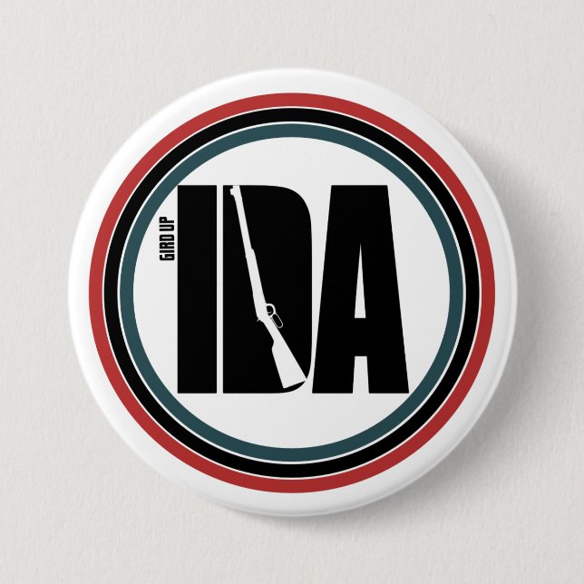 Gird Up Defence | IDA 7.5 Cm Round Badge (Front)