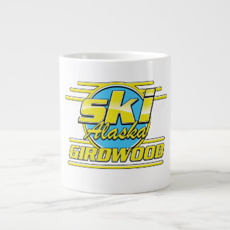 Girdwood Alaska 80s ski logo Large Coffee Mug