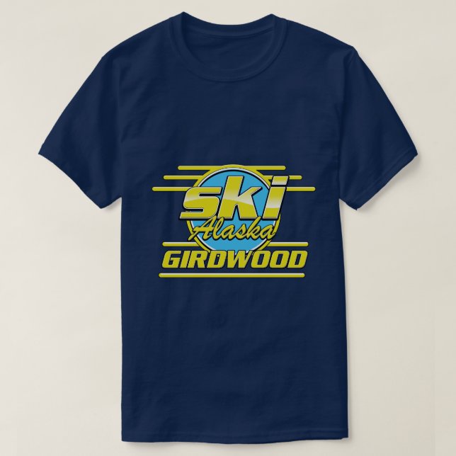 Girdwood Alaska 80s ski logo T-Shirt (Design Front)
