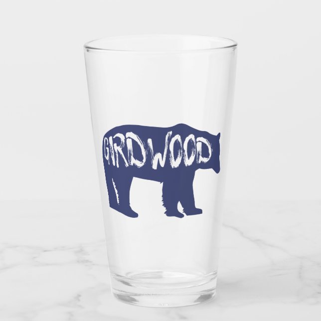Girdwood Alaska Bear Glass (Front)
