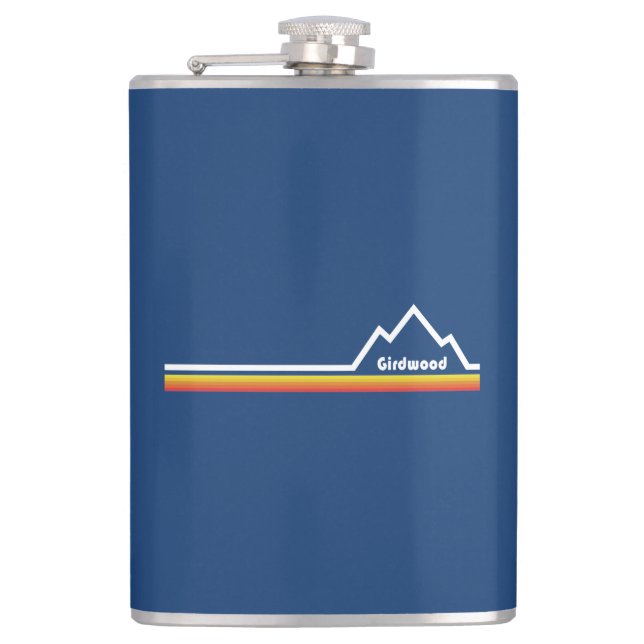 Girdwood, Alaska Hip Flask (Front)