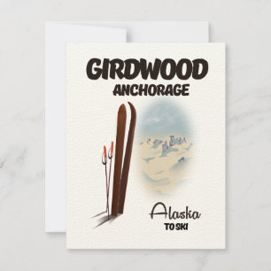 Girdwood anchorage Alaska ski poster