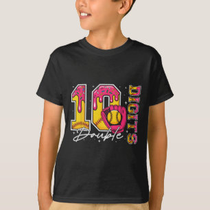 Girl 10 Double Digits 10th Birthday Ice Cream Soft T-Shirt