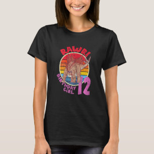 Girl 12th Birthday I Rawr  Stegosaurus I Family Ma T-Shirt