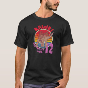 Girl 12Th Birthday I Rawr! Stegosaurus I Family Ma T-Shirt