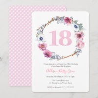 Girl 18th Birthday Party | Wreath of Pink Flowers