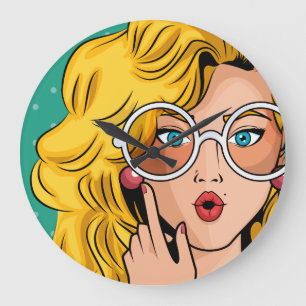 Girl #1 large clock