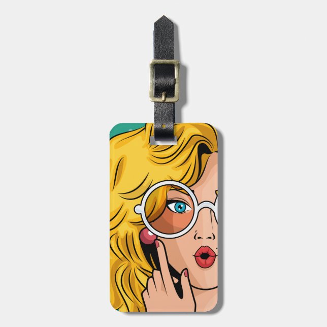 Girl #1 luggage tag (Front Vertical)