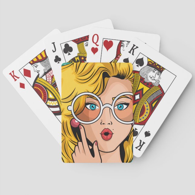 Girl #1 playing cards (Back)