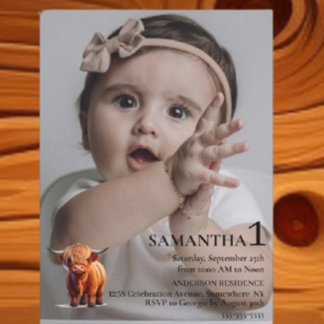 Girl 1st Birthday Celebration Invitation