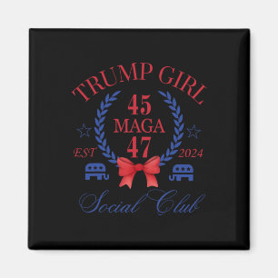 Girl 45 47 Maga Est 2024 Social Club Happy 4th Of  Magnet