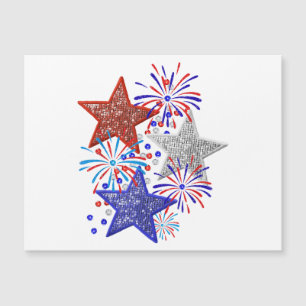 Girl 4th of July Women Red White Blue Star America