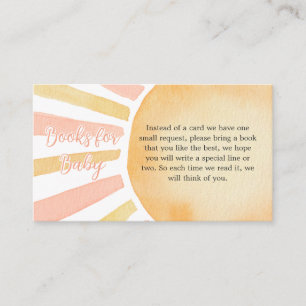 Girl A Little Ray of Sunshine Books for Baby Enclosure Card