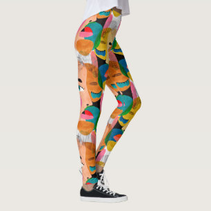 Girl abstract art leggings